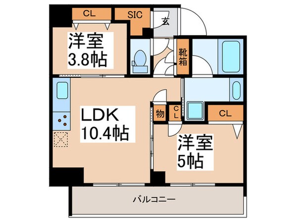 コスモグラシア蔵前の物件間取画像